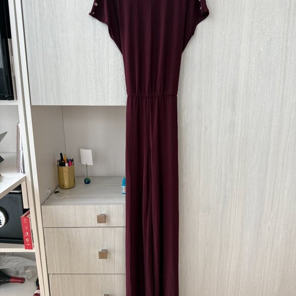 Lauren Ralph Lauren Burgundy Wide-Leg Jumpsuit – XS (sale ends 08/28) - Picture 2 of 6